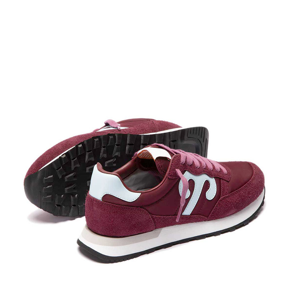 Sneakers Donna WUSHU RUYI Club 50 in Suede e Nylon Bordeaux