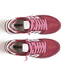 Sneakers Donna WUSHU RUYI Club 50 in Suede e Nylon Bordeaux