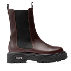 Damen-Stiefeletten CULT Slash 3267 in Dunkelbraun mit elastischem Einsatz