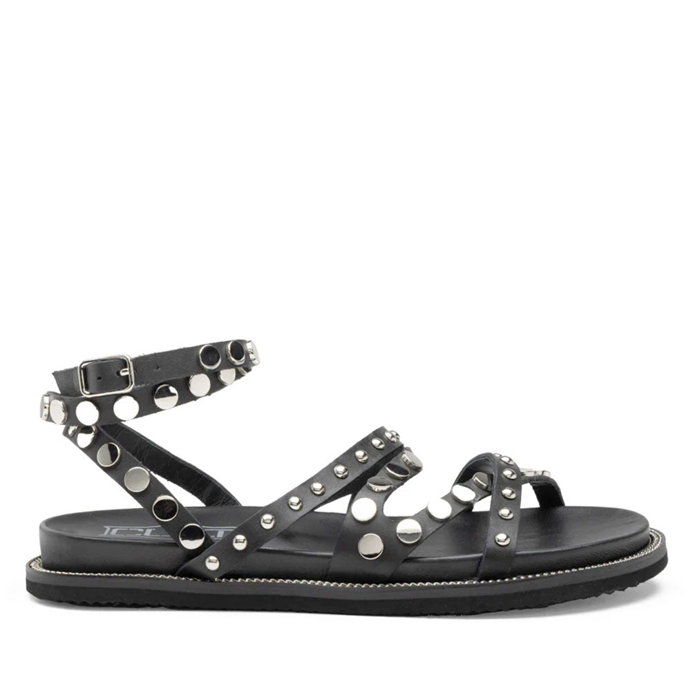 Sandali Donna CULT Roshelle 3886 in Pelle Colore Nera con Borchie Piatte