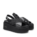 Sandali Donna CULT Nancy 3891 in Pelle Intrecciata Nera