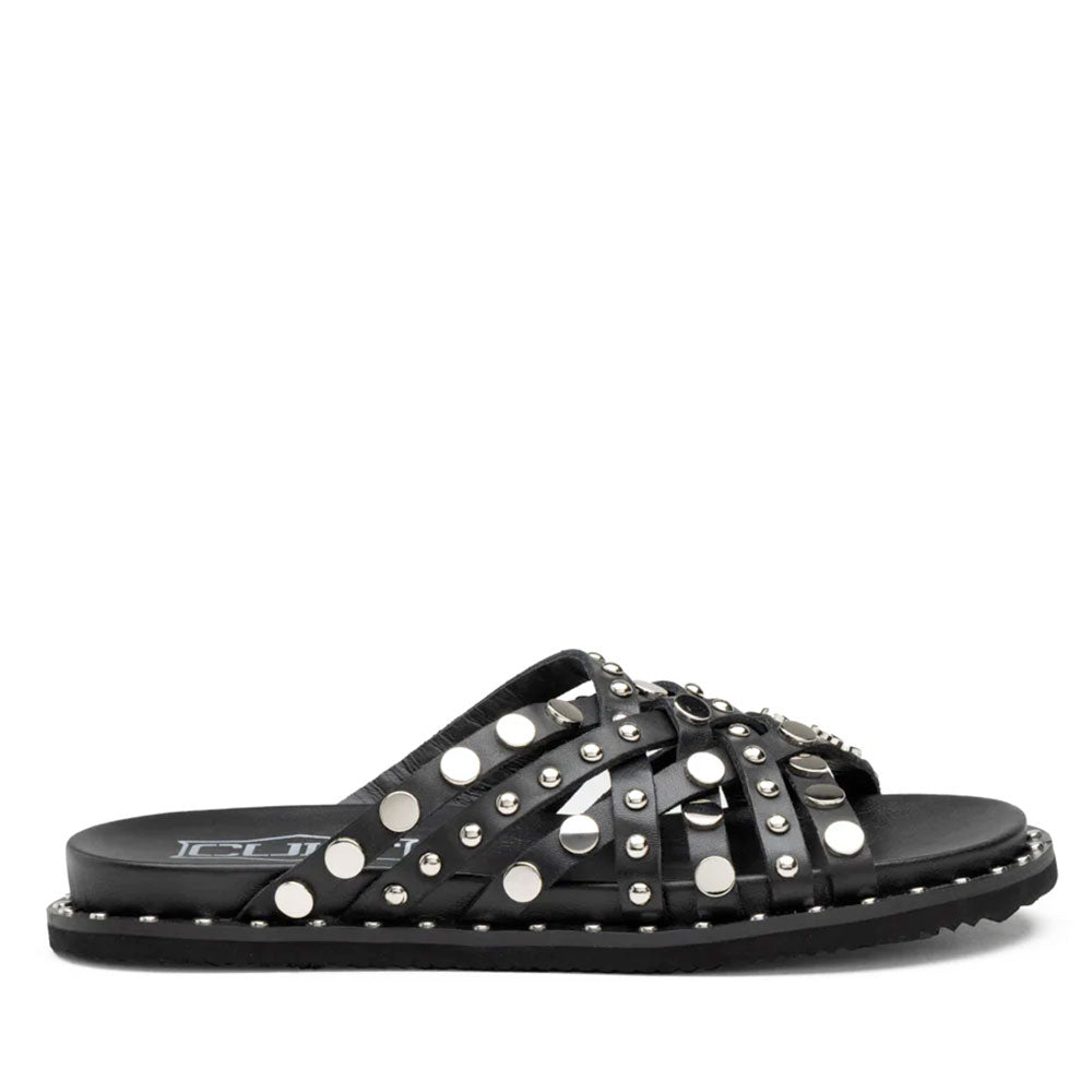 Ciabatte Donna CULT Roshelle 4275 in Pelle Colore Nero con Borchie Piatte Applicate