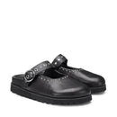 CULT Lizzo 4467 Damensandalen aus schwarzem Leder mit Nieten