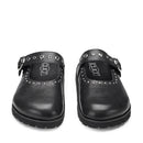 CULT Lizzo 4467 Damensandalen aus schwarzem Leder mit Nieten