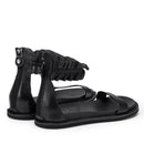 Sandali Donna CULT Roshelle 4495 in Pelle Nera Chiusi con Zip