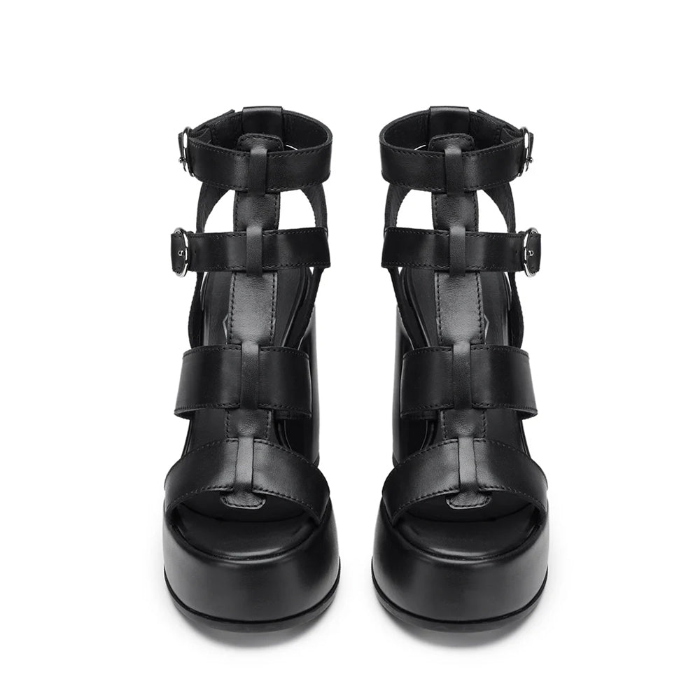Sandali con Tacco CULT Bjork 4509 in Pelle Nera