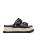 CULT Doja 4515 Plateau-Slipper aus schwarzem Leder