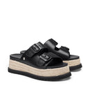 CULT Doja 4515 Plateau-Slipper aus schwarzem Leder