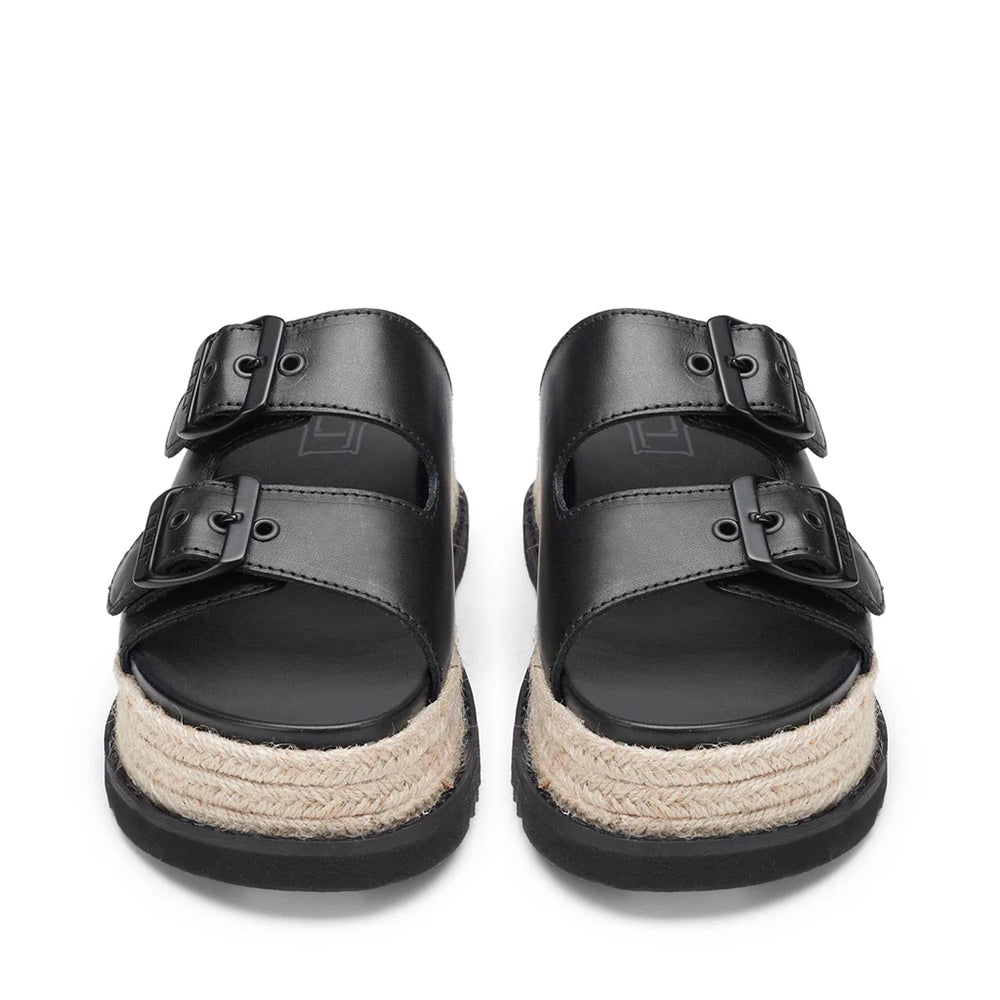 CULT Doja 4515 Plateau-Slipper aus schwarzem Leder