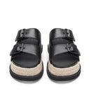 CULT Doja 4515 Plateau-Slipper aus schwarzem Leder