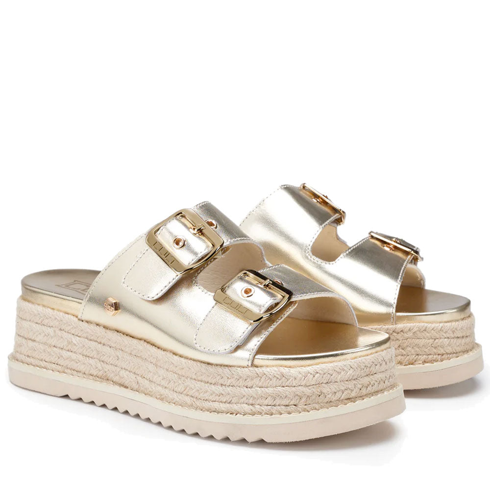 Ciabatte Platform CULT Doja 4515 in Pelle Oro