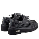 Scarpe Donna CULT Slash 4686 Mocassini Stringati in Pelle Traforata Nera