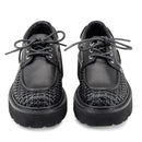 Scarpe Donna CULT Slash 4686 Mocassini Stringati in Pelle Traforata Nera