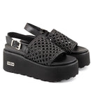 Sandali Donna CULT Nancy 4746 in Pelle Intrecciata Nera