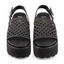 Sandali Donna CULT Nancy 4746 in Pelle Intrecciata Nera