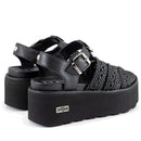Sandali Donna CULT Nancy 4749 in Pelle Intrecciata Nera