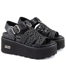 Sandali Donna CULT Nancy 4749 in Pelle Intrecciata Nera