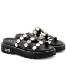 Ciabatte Donna CULT Ziggy 4769 in Pelle Nera con Borchie Piatte