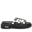 Ciabatte Donna CULT Ziggy 4769 in Pelle Nera con Borchie Piatte