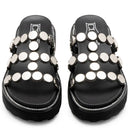 Ciabatte Donna CULT Ziggy 4769 in Pelle Nera con Borchie Piatte