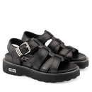 Sandali Donna CULT Ziggy 4775 in Pelle Nera con Fasce Frontali Intrecciate