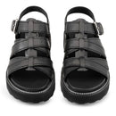 Sandali Donna CULT Ziggy 4775 in Pelle Nera con Fasce Frontali Intrecciate