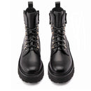 Scarpe Donna CULT Anfibi Slash 4822 in Pelle Nera con Borchie Applicate