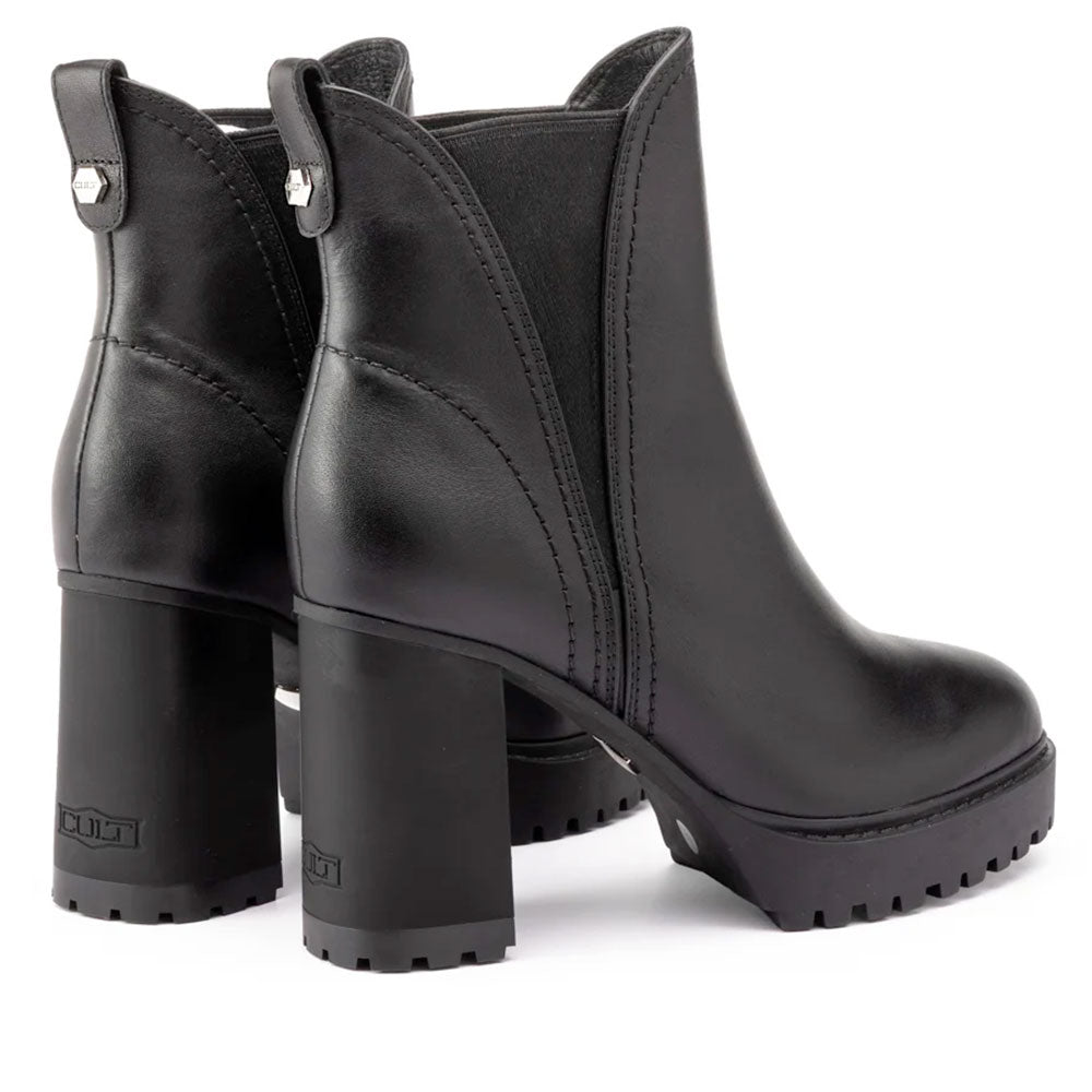 Scarpe Donna CULT Jagger 4847 Stivaletti con Tacco in Pelle Nera