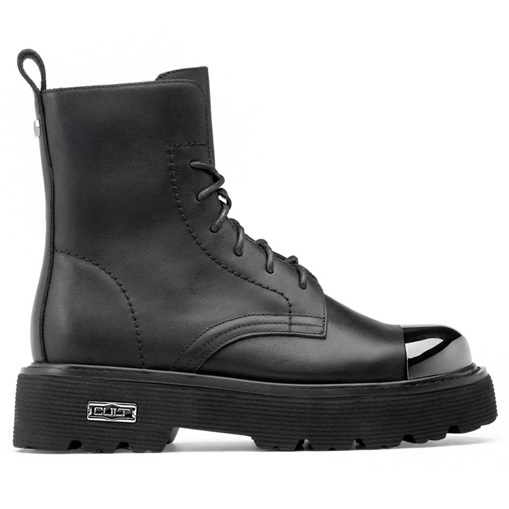 Stivali Donna CULT Anfibi Slash Met.Toe 4861 in Pelle Nera