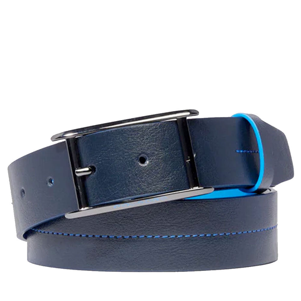 Cintura Uomo PIQUADRO in Pelle Blu Linea Blue Square - CU6667B2