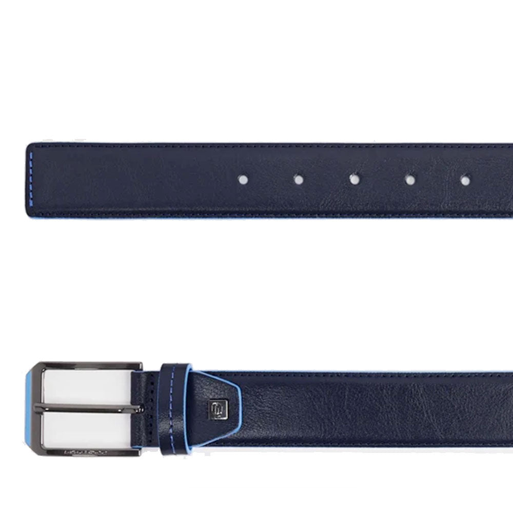 Cintura Uomo PIQUADRO in Pelle Blu Linea Blue Square - CU6743B2