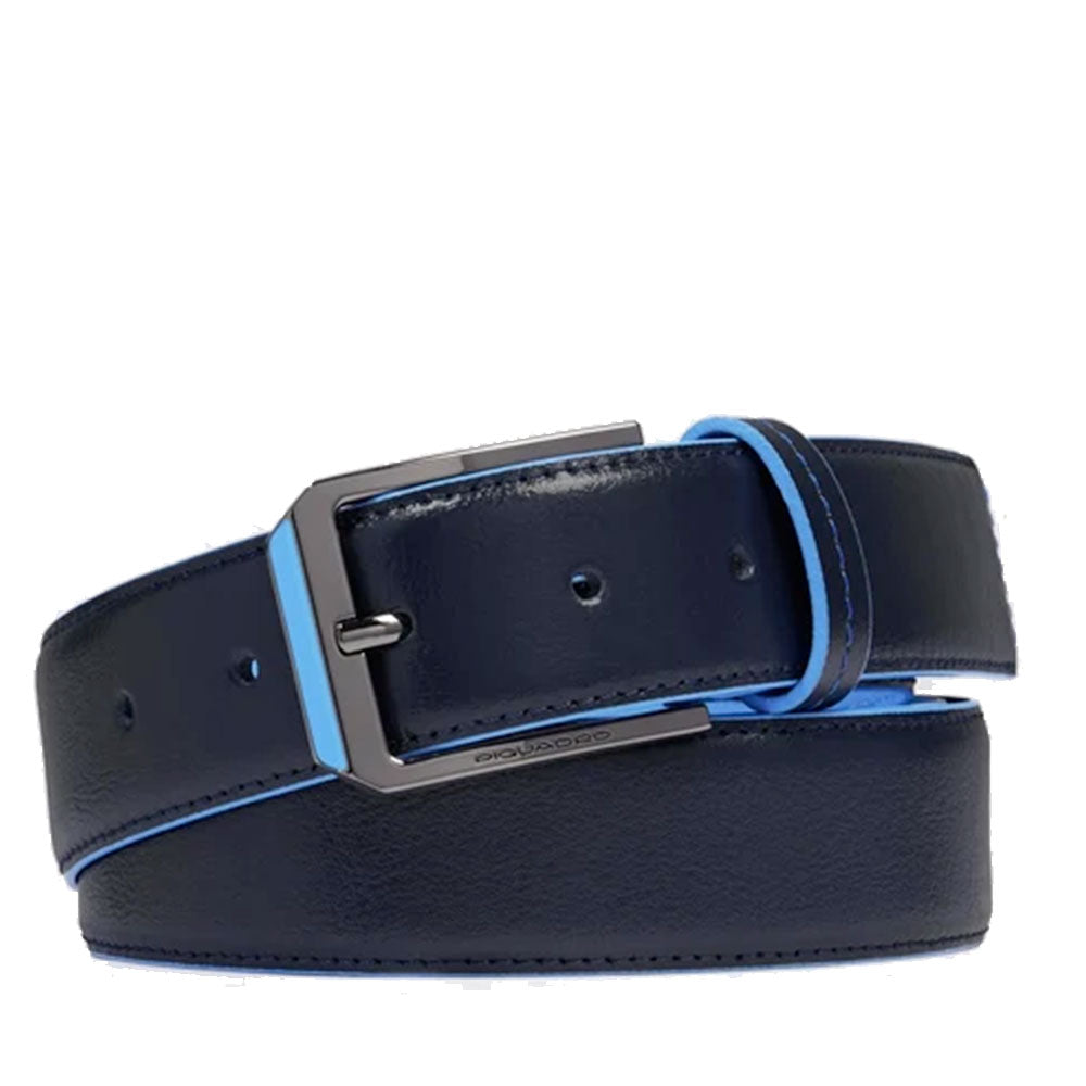 Cintura Uomo PIQUADRO in Pelle Blu Linea Blue Square - CU6743B2