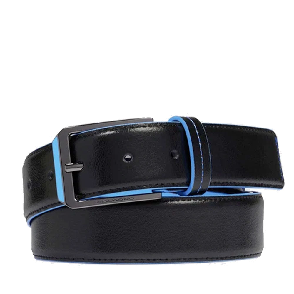 Cintura Uomo PIQUADRO in Pelle Nera Linea Blue Square - CU6743B2