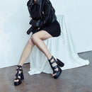 Sandali con Tacco CULT Bjork 4509 in Pelle Nera