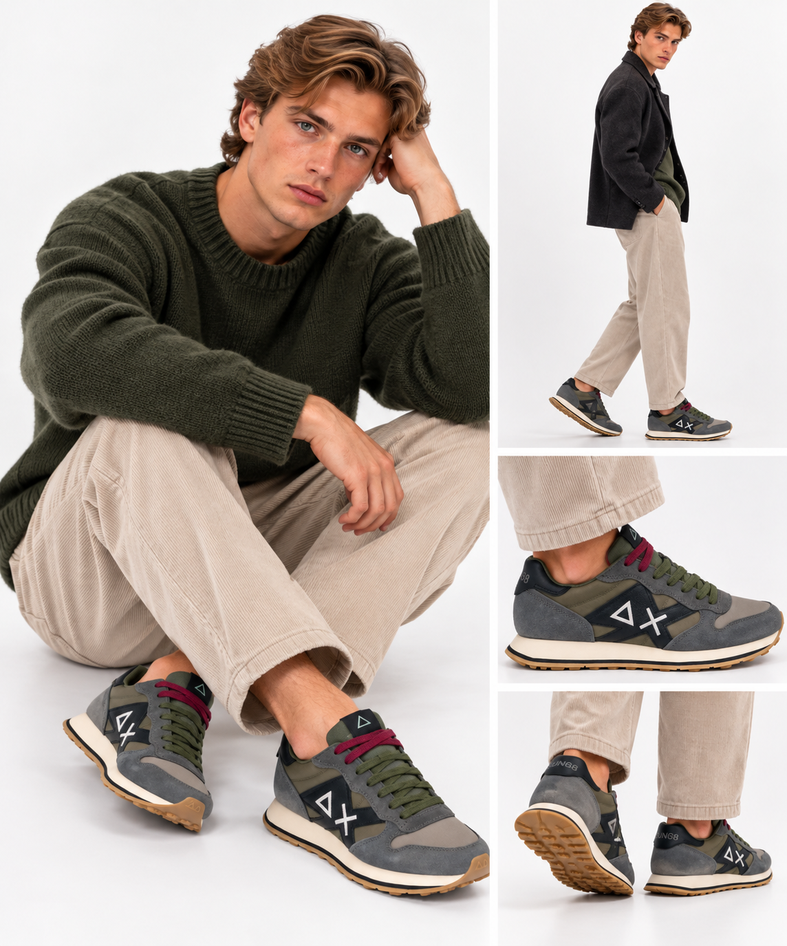 Herrenschuhe SUN68 Sneaker Modell Jaki 2.0 Bicolor in Dunkelgrau - Z46122