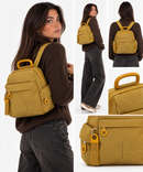 Zaino Piccolo Donna MANDARINA DUCK linea MD20 in Tessuto Colore Amber