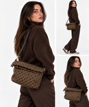 GHERARDINI Damen-Umhängetasche aus weichem Stoff, Farbe Toffee – GH0311