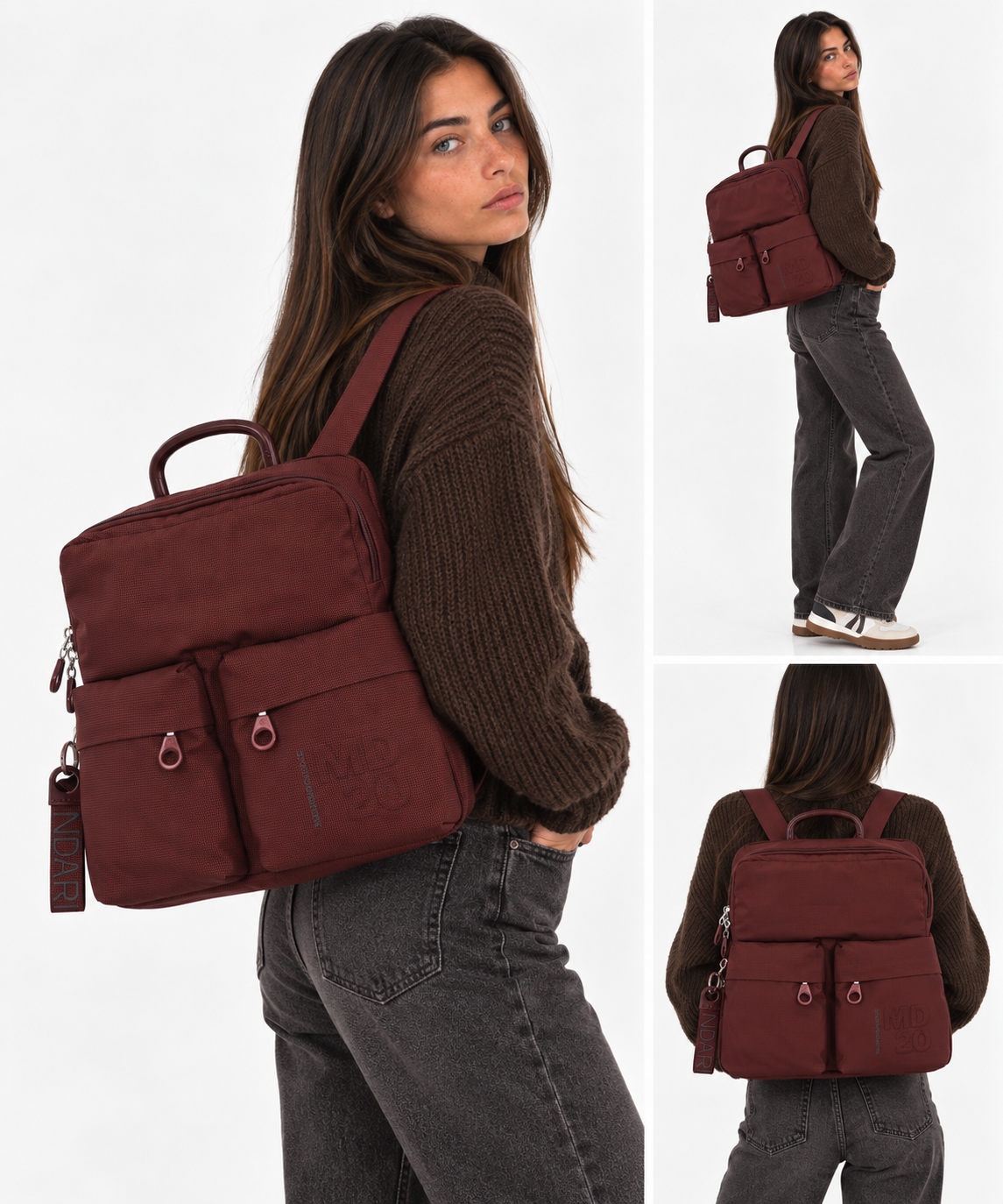 Zaino Donna MANDARINA DUCK in Tessuto Linea MD20 Colore Sin