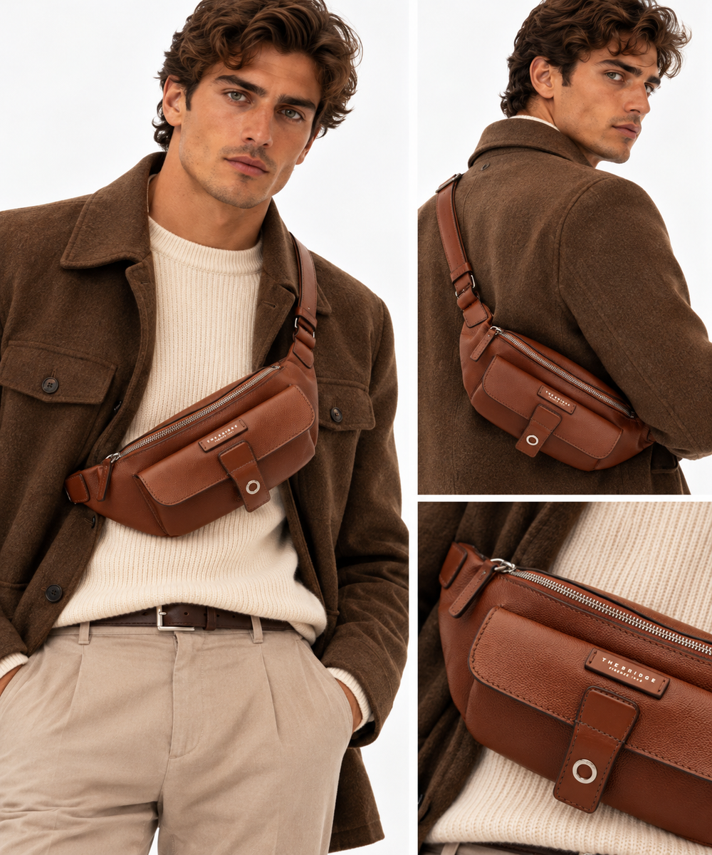 THE BRIDGE BIAGIO LINIE
Herren-Gürteltasche aus braunem Leder