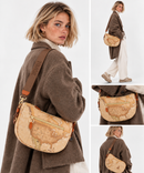 Mittelgroße Damen-Halbmondtasche 1A Classe ALVIERO MARTINI Modell Soft Ranch aus Stoff Soft Geo Classic und Zucca LG04