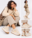 Women's Platform Sneakers LIU JO Maxi Wonder 98 in Rope Silver, Suede with Woven Inserts