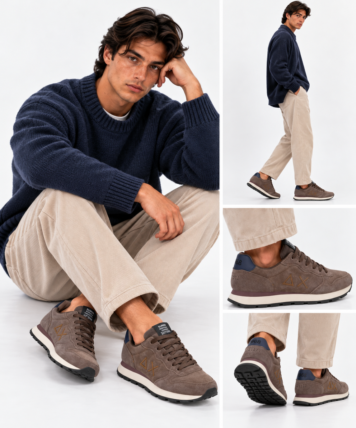 Herren-Sneaker SUN68 Tom Suede in Braun - Z46106