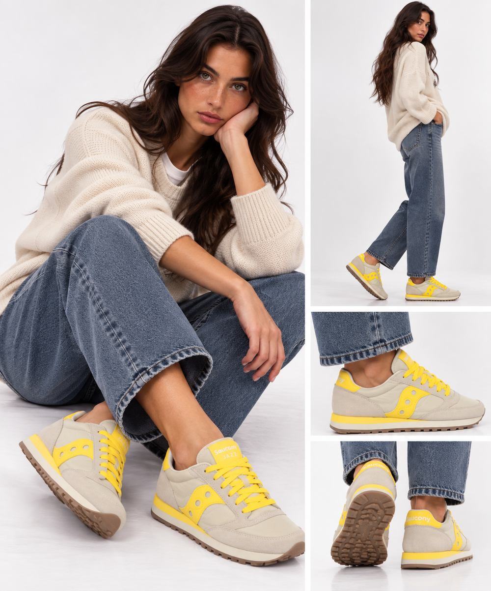 Saucony Jazz Original Sneakers Unisex Tofu - Buttercup