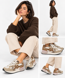 Women's Beige Sneakers SUN68 Stargirl Multicolour - Z46222