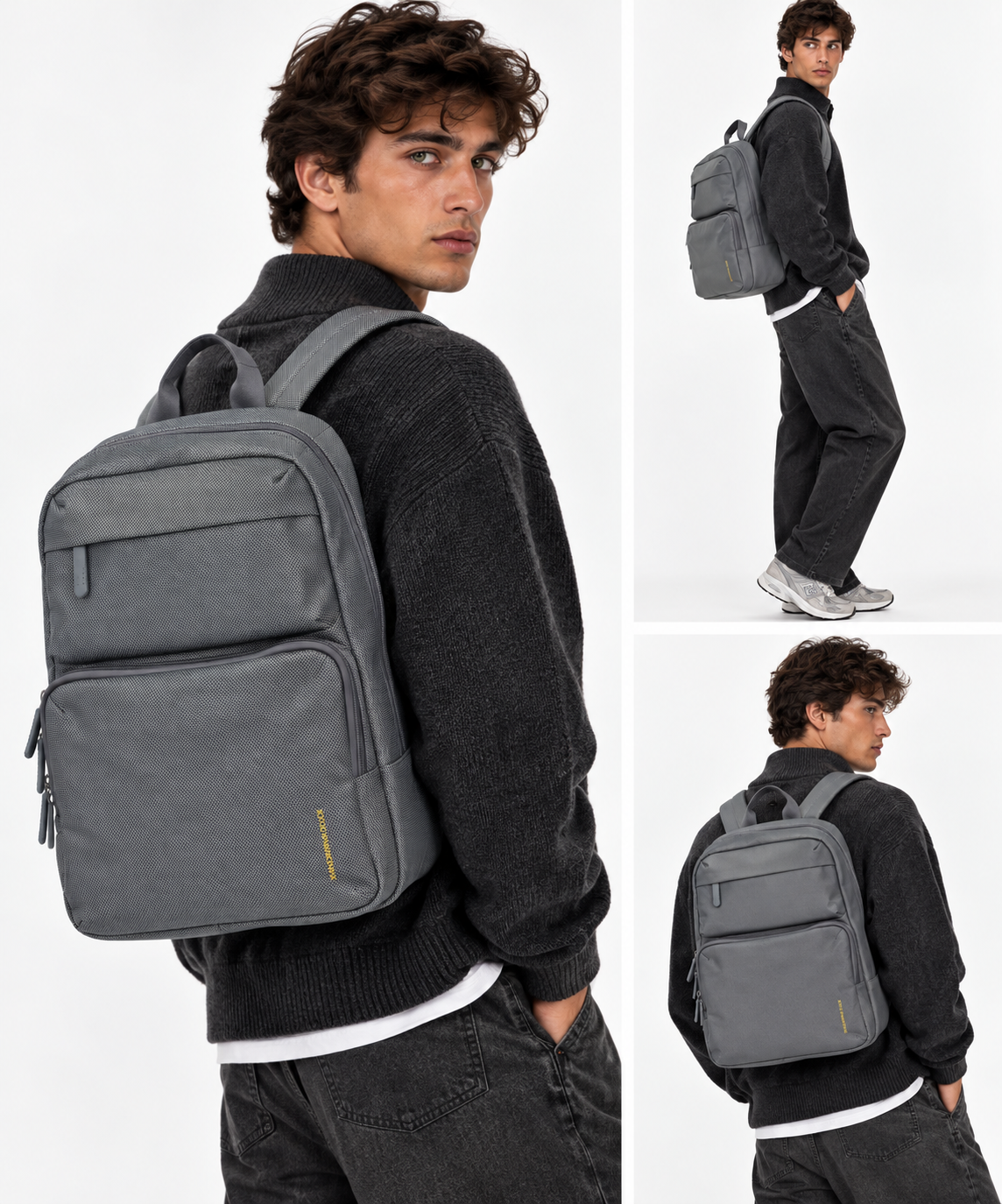 Zaino Uomo MANDARINA DUCK in Tessuto Linea Zephyr con Porta Pc 15,6" Colore Graphite