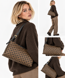 Women's Underarm Bag GHERARDINI in Toffee Softy Fabric
