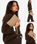 Pouch Grande GHERARDINI in Tessuto Softy colore Chestnut