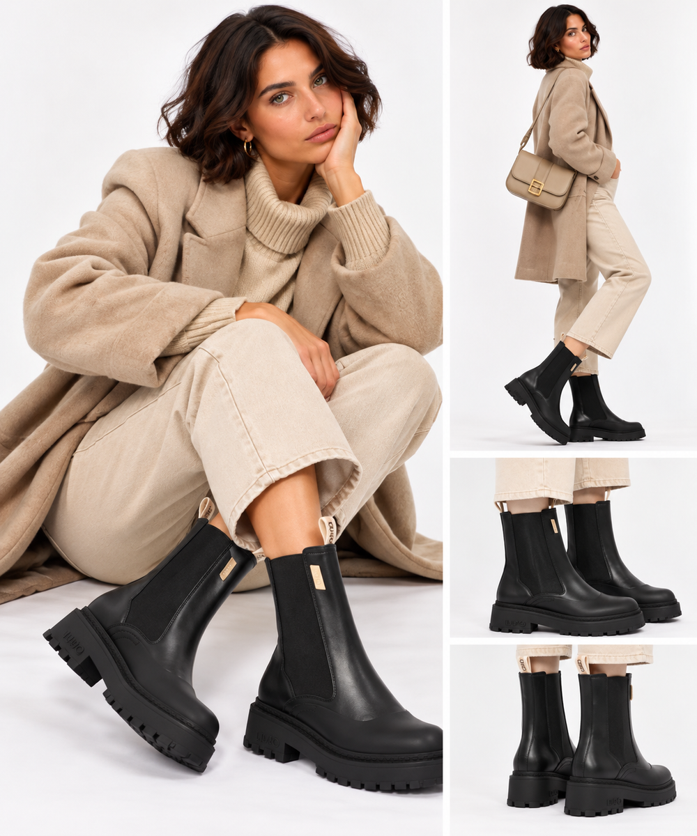 Stivaletti Donna LIU JO Rumi 47 in Pelle Nera
