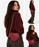 Tracollina a Forma di Cuore 1A Classe Alviero Martini linea Winter Romance in Pelle Rossa PR13