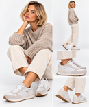 Damen-Sneaker SUN68 Ally Studs in Weiß - Z46206